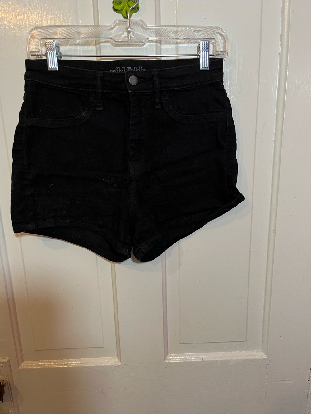 Wild Fable Ladies Size 8/ 29R Black Denim Highest Rise Shorts Boho Chic Fashion